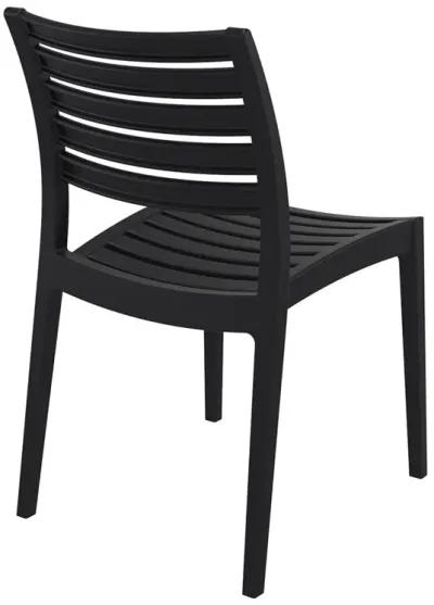 33" Silver Stackable Outdoor Patio Dining Chair