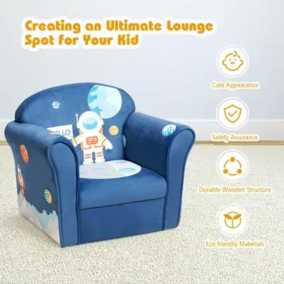 Hivvago Kids Astronaut Armrest Upholstered Couch