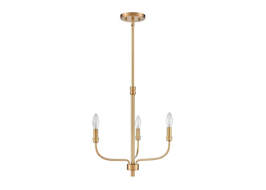 Newland 17'' Wide 3-Light Gold Chandelier