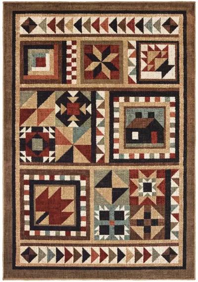 Woodlands 6'7" x 9'2" Brown Rug