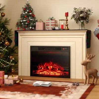 Hivvago 23 Inch Electric Fireplace Insert Fireplace Heater with Adjustable Flame Color