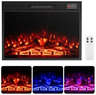 Hivvago 23 Inch Electric Fireplace Insert Fireplace Heater with Adjustable Flame Color