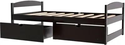 Twin Size Platform Bed, with Two Drawers