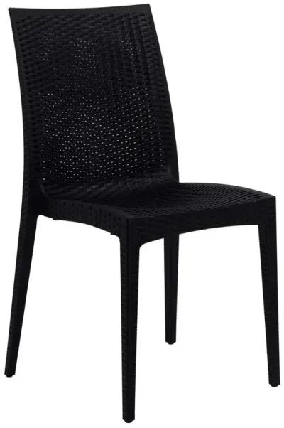 LeisureMod Weave Mace Indoor/Outdoor Dining Chair (Armless)