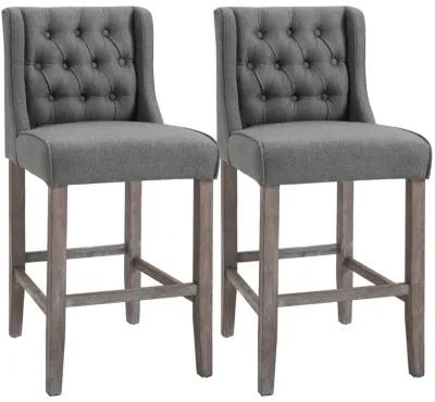 Dual 40" High Back Countertop Height Dining Stool Seat Accent Furniture Set