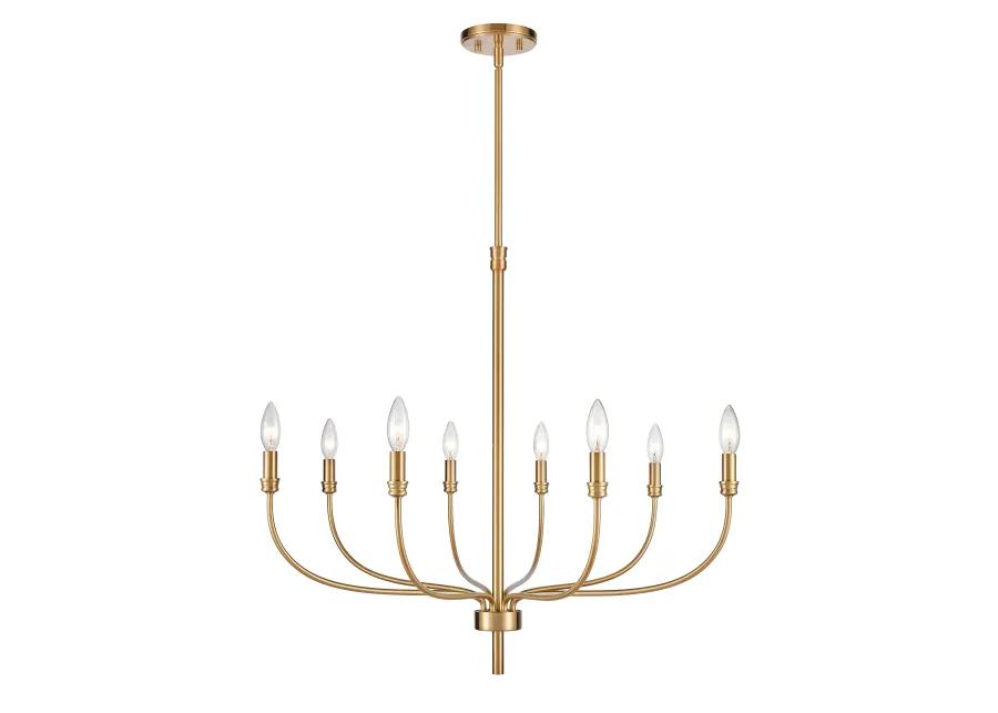 Newland 34'' Wide 8-Light Gold Chandelier