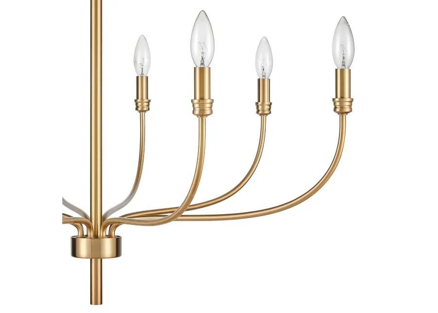 Newland 34'' Wide 8-Light Gold Chandelier