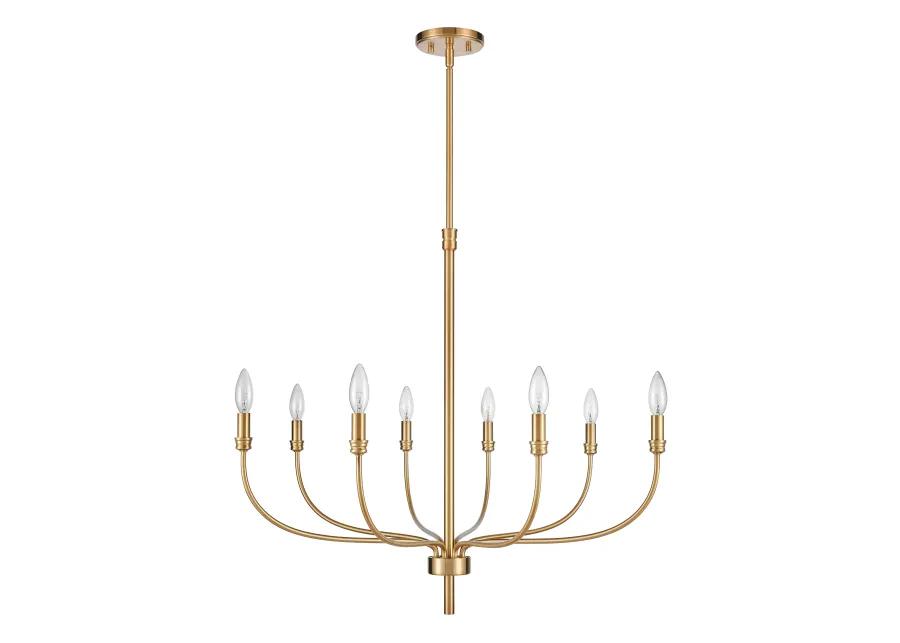 Newland 34'' Wide 8-Light Gold Chandelier