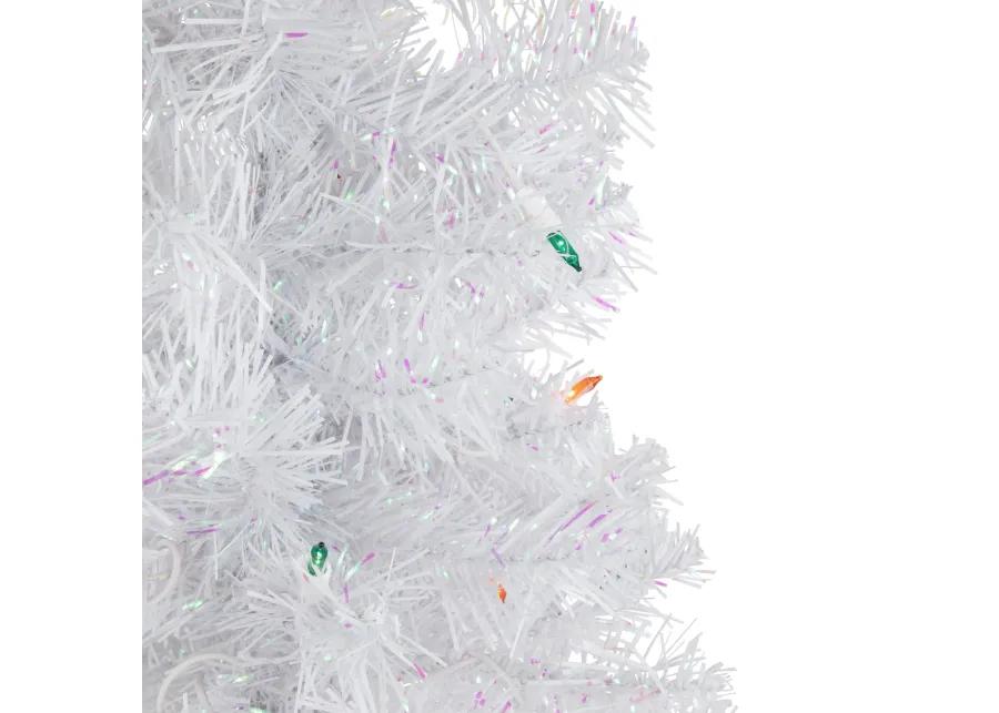 2' Pre-lit Rockport White Pine Artificial Christmas Tree  Multi Lights