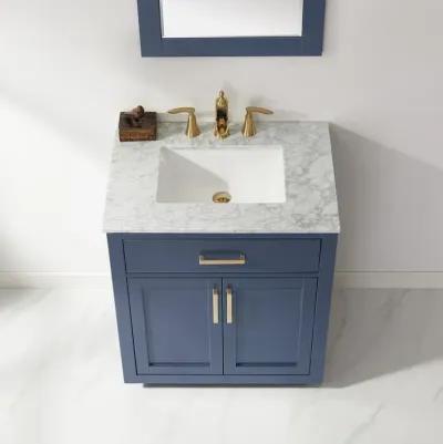 Altair 30 Single Bathroom Vanity Set in Royal Blue with Mirror