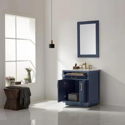 Altair 30 Single Bathroom Vanity Set in Royal Blue with Mirror