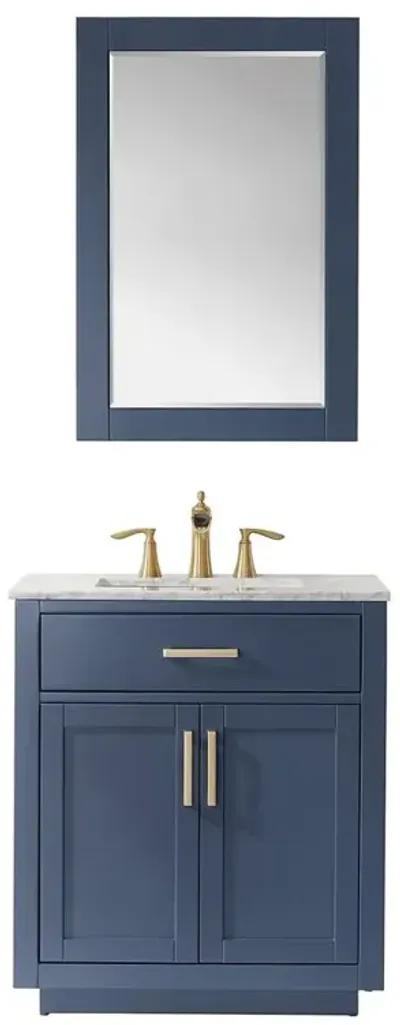 Altair 30 Single Bathroom Vanity Set in Royal Blue with Mirror