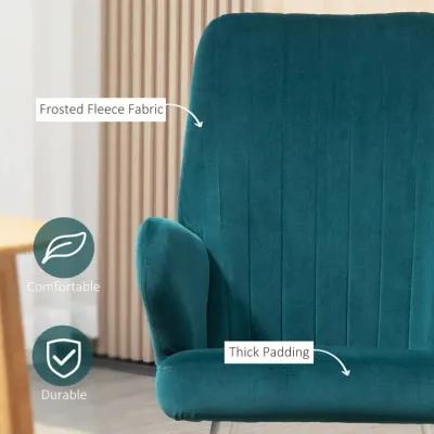 Blue Living Room Rocker: Upholstered Wingback Glider Chair