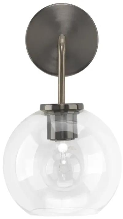 Reese Glass Wall Sconce, Gunmetal