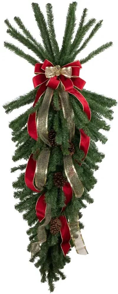 60" Canadian Pine Artificial Christmas Teardrop Swag - Unlit