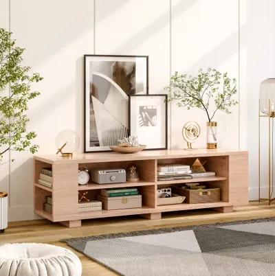 59 Inch Console Storage Entertainment Media Wood TV Stand