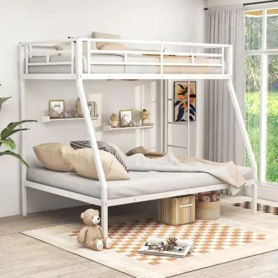 Space-saving Metal Slatted Bed Frame for Teens and Adults Noise-free No Box Spring Needed-White