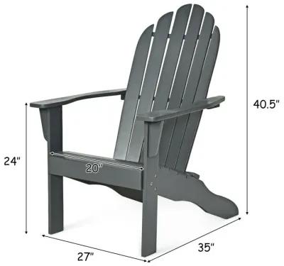 Acacia Wood Outdoor Adirondack Chair with Ergonomic Design