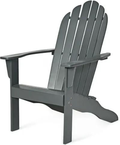 Acacia Wood Outdoor Adirondack Chair with Ergonomic Design