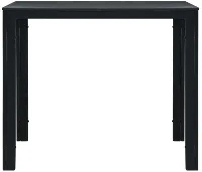 vidaXL Coffee Table Black 30.7"x30.7"x29.1" HDPE Wood Look