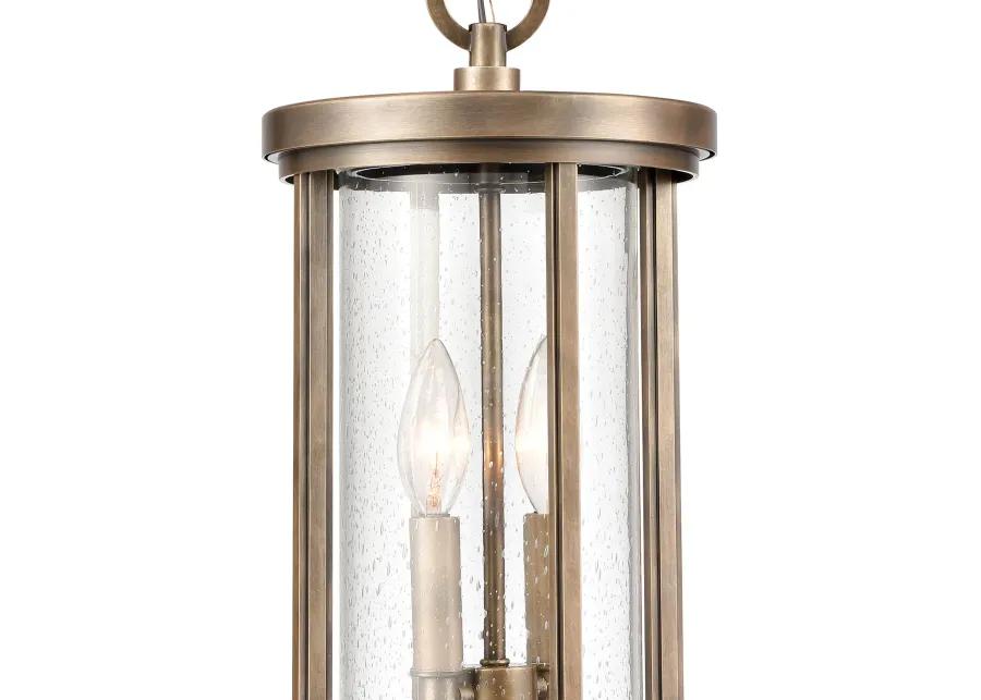 Brison 8'' Wide 2-Light Brass Outdoor Pendant