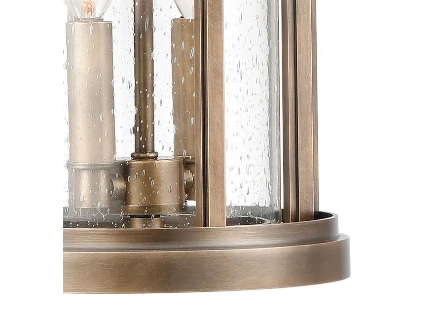 Brison 8'' Wide 2-Light Brass Outdoor Pendant