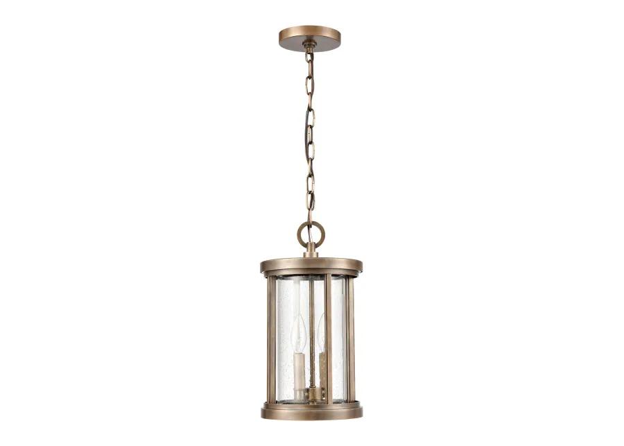 Brison 8'' Wide 2-Light Brass Outdoor Pendant