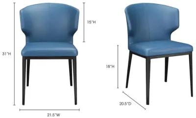 Delaney Steel Blue Dining Chair Duo, Belen Kox