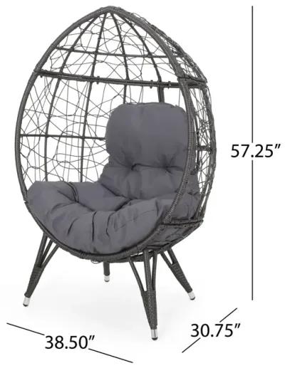 Merax Patio Rattan Egg Chair Teardrop Chair