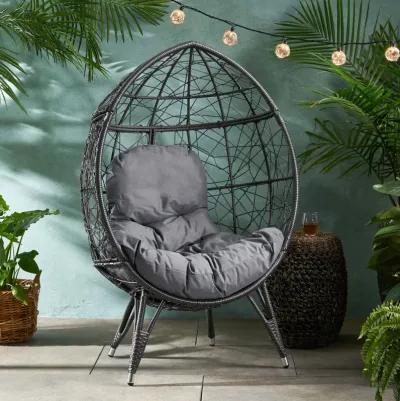 Merax Patio Rattan Egg Chair Teardrop Chair