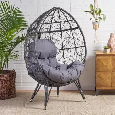 Merax Patio Rattan Egg Chair Teardrop Chair