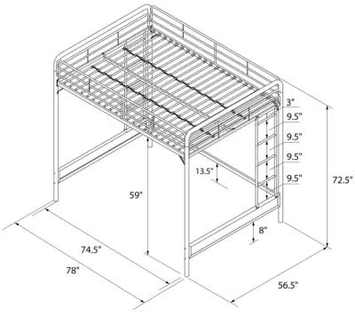 RealRooms Colten Loft Bed.