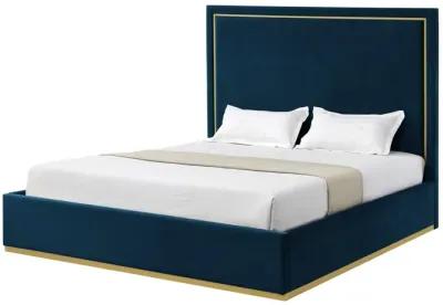 Inspired Home Emil Velvet Platform Bed