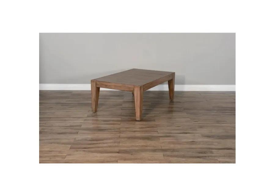 Sunny Designs Doe Valley 48 Mahogany Wood Coffee Table in Taupe Brown