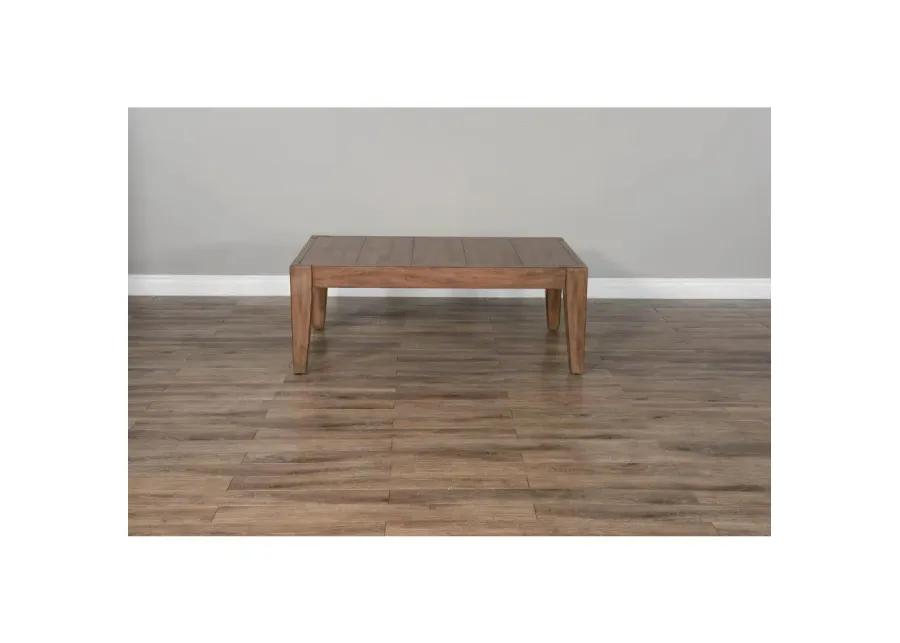 Sunny Designs Doe Valley 48 Mahogany Wood Coffee Table in Taupe Brown