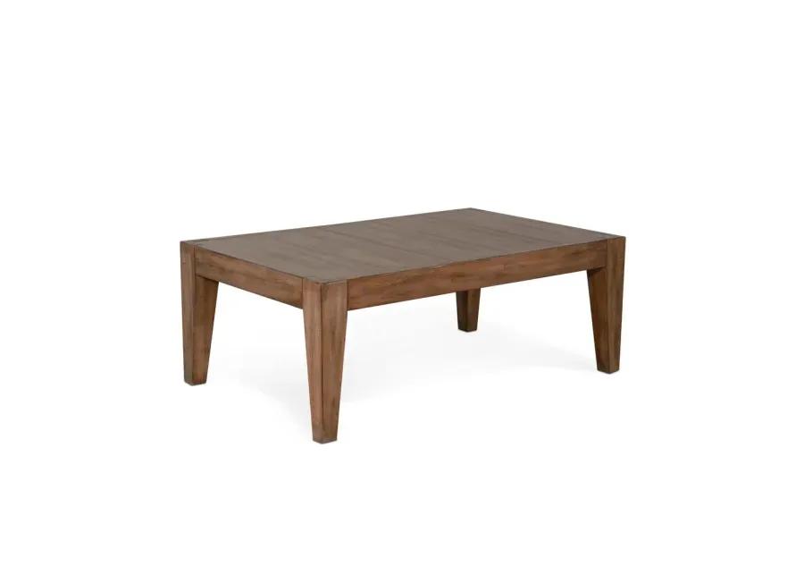 Sunny Designs Doe Valley 48 Mahogany Wood Coffee Table in Taupe Brown