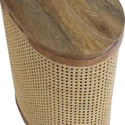 Larissa Lid-up  Solid Wood Storage Stool