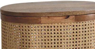 Larissa Lid-up  Solid Wood Storage Stool