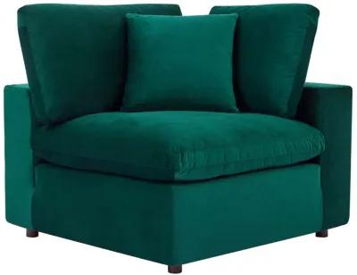 Commix Down Filled Overstuffed Performance Velvet 3-Seater Sofa