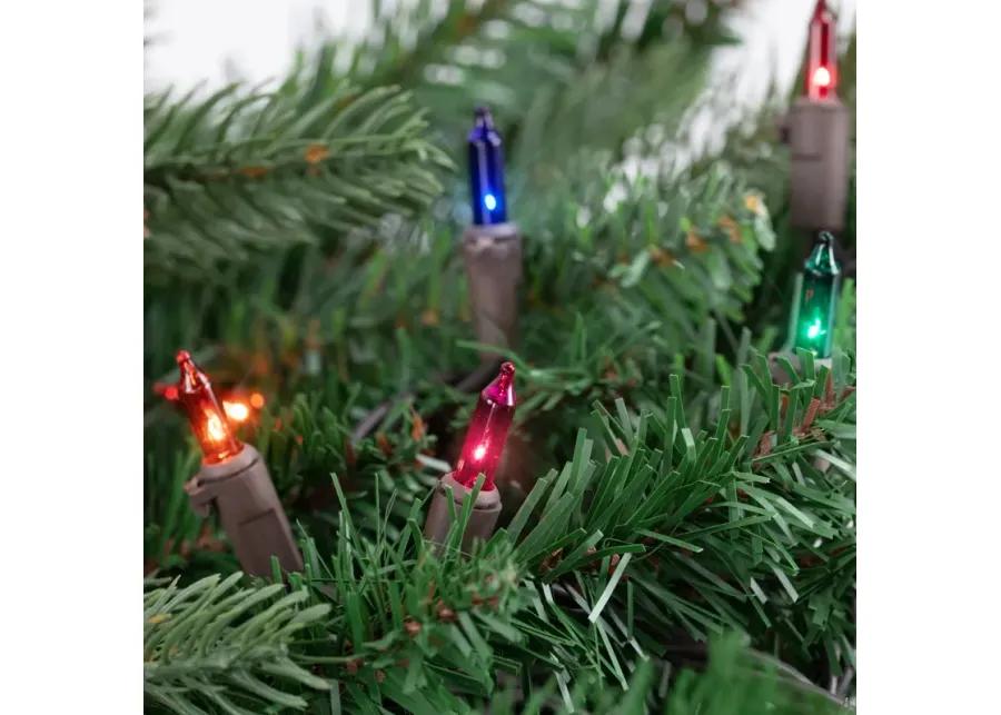 100ct Multi-Color Mini Christmas Lights - 35ft  Brown Wire