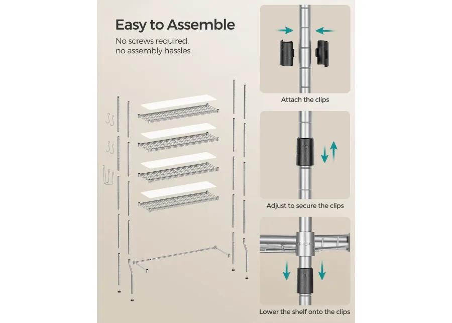 4-Tier Metal Over-the-Toilet Storage Shelf