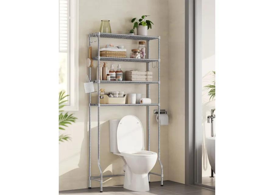 4-Tier Metal Over-the-Toilet Storage Shelf