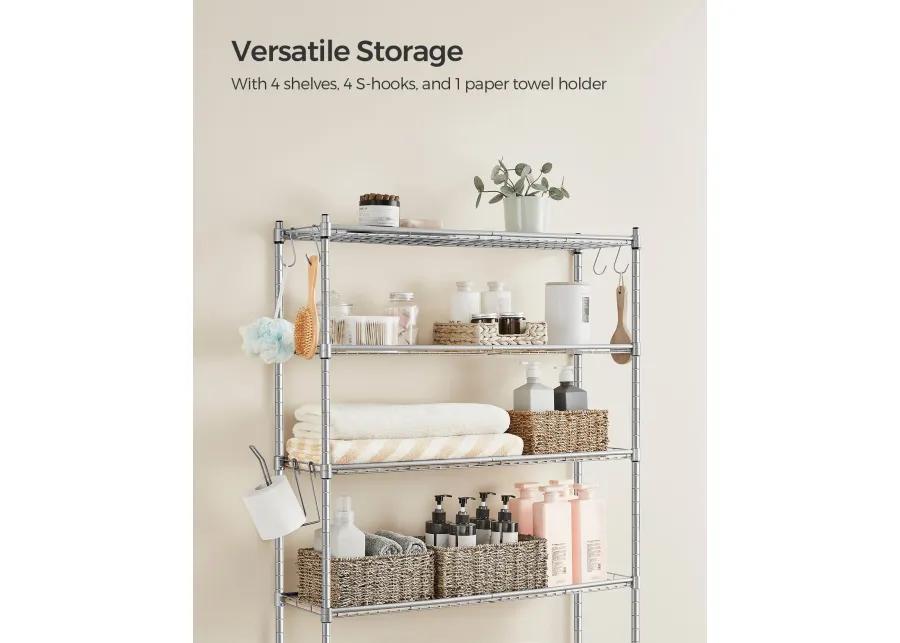 4-Tier Metal Over-the-Toilet Storage Shelf