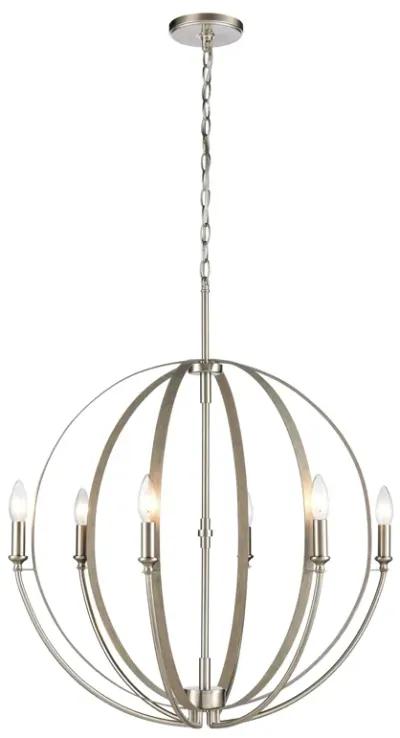 Rotunde 26'' Wide 6-Light Brown Chandelier