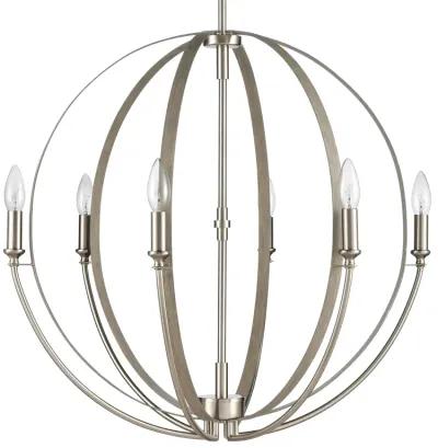 Rotunde 26'' Wide 6-Light Brown Chandelier