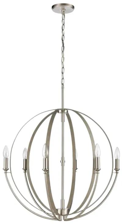 Rotunde 26'' Wide 6-Light Brown Chandelier