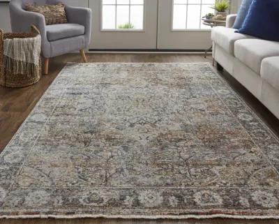 Kaia 39GMF 3' x 5' Tan/Orange/Blue Rug