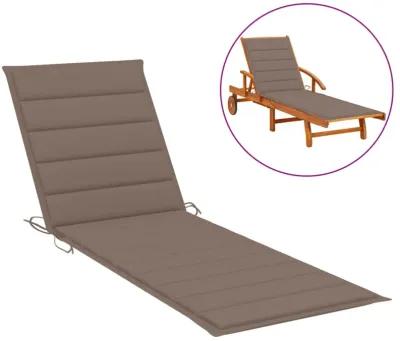 vidaXL Sun Lounger Cushion Taupe 78.7"x19.7"x1.6" Fabric