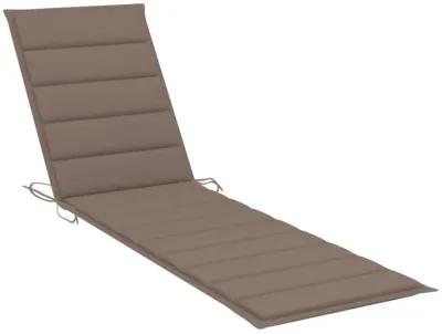 vidaXL Sun Lounger Cushion Taupe 78.7"x19.7"x1.6" Fabric