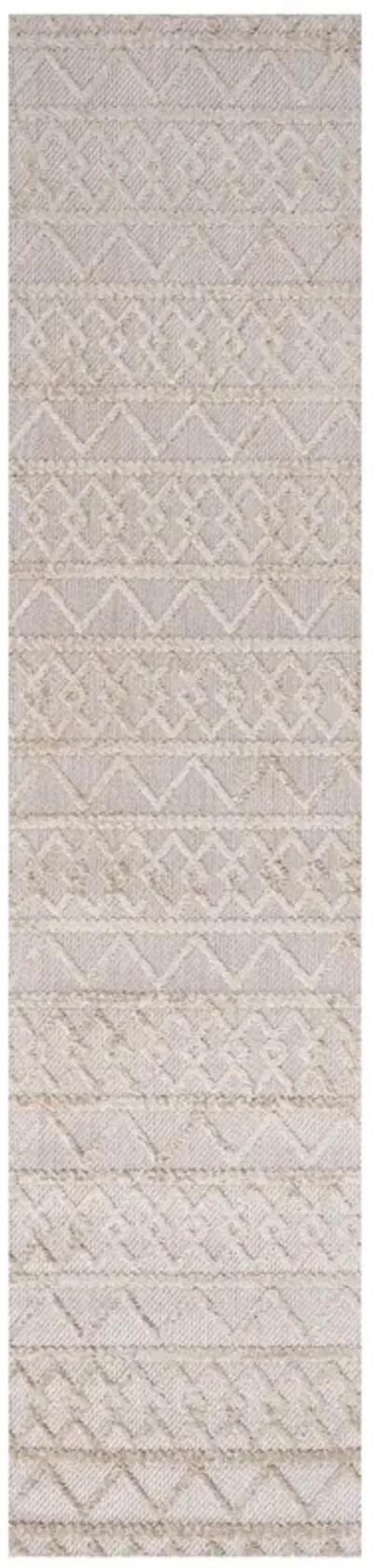 Aylan High-Low Pile Knotted Trellis Geometric Indoor/Outdoor Area Rug